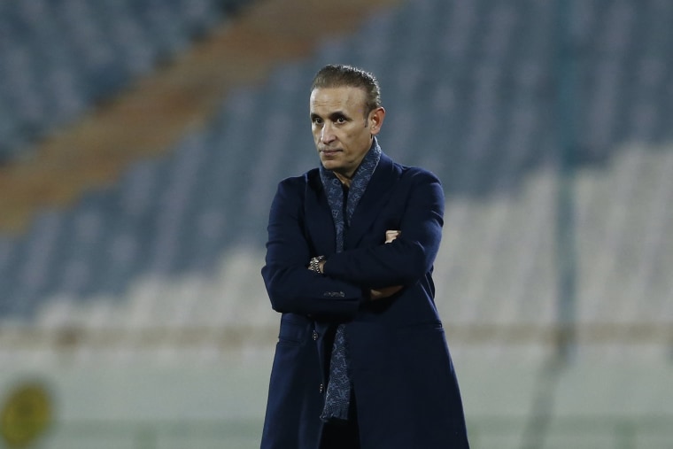 Head coach Yahya Golmohammadi of Persepolis FC during the Persian Gulf Pro League match between Persepolis FC and Mes Rafsanjan at Azadi-Stadium