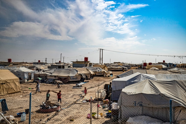 The Kurdish-run al-Hol camp for the displaced where families of Islamic State foreign fighters are held, in the al-Hasakeh governorate in northeastern Syria on Oct. 17, 2019.