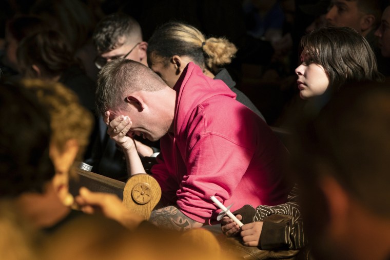 A service held for mourners following a fatal shooting at Club Q in Colorado Springs, Colorado on Sunday.