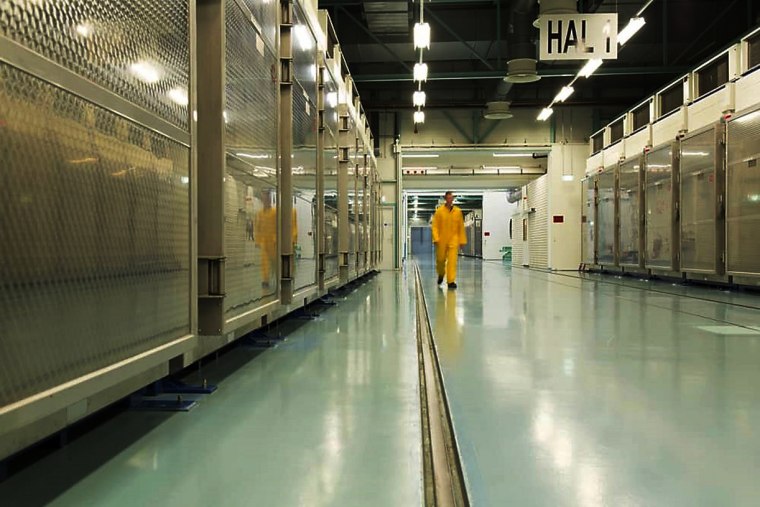 The interior of the Fordow Uranium Conversion Facility in Qom, Iran.