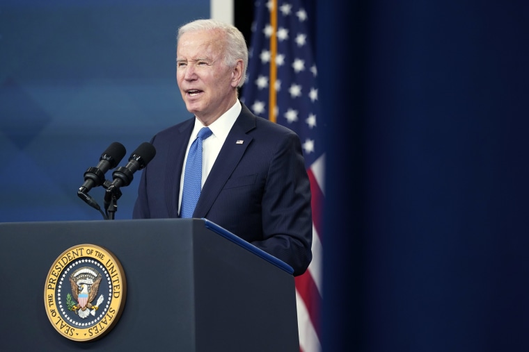 President Joe Biden speaks about the student debt relief portal