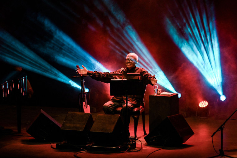 Pablo Milanés performs in Havana  on June 21, 2022.