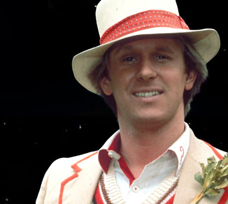 Peter Davison as the Fifth Doctor in BBC's Doctor Who.