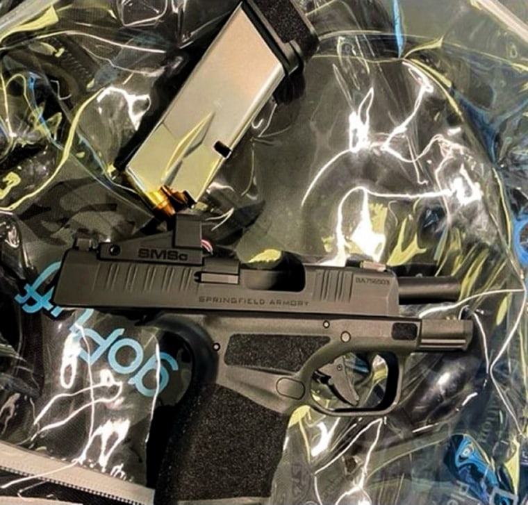 A TSA officer detected this handgun in a traveler’s carry-on bag at one of the security checkpoints at Newark Liberty International Airport on Thanksgiving.