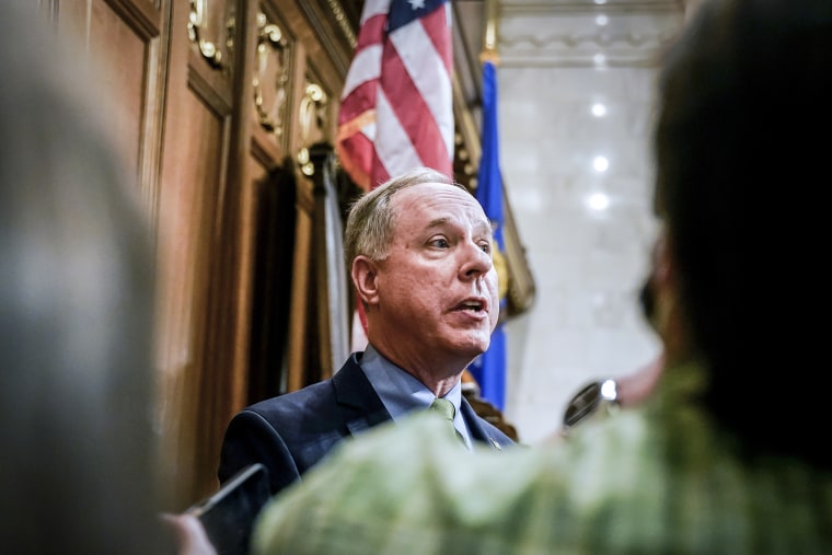Wisconsin Assembly Speaker Robin Vos at the state Capitol on Feb. 15, 2022, in Madison, Wis.