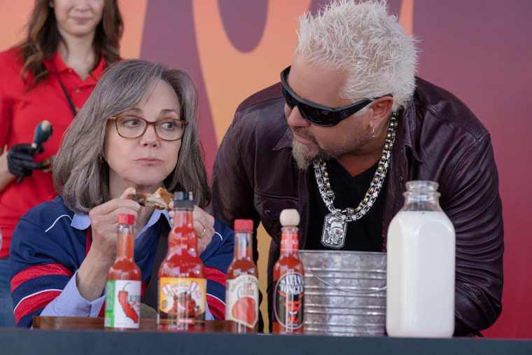 Sally Field plays Betty and Guy Fieri plays himself in 80 For Brady.