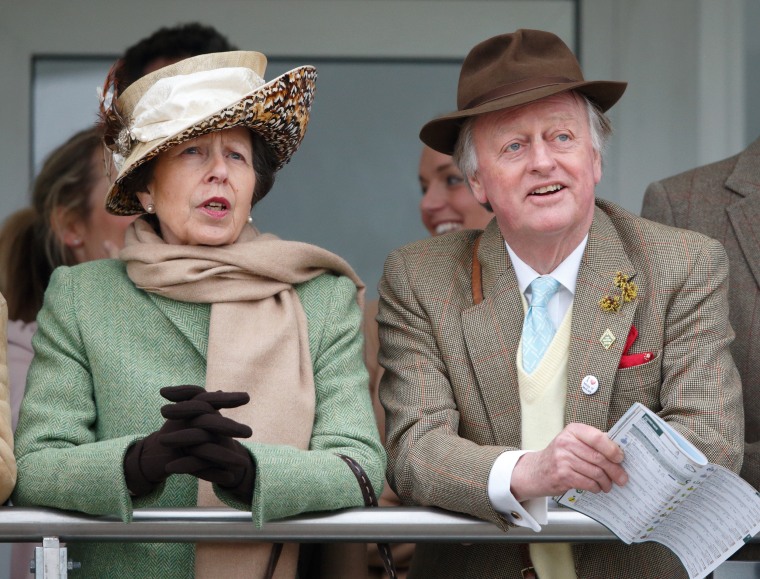Princess Anne, The Princess Royal and Andrew Parker Bowles watch the racing as they attend day 4