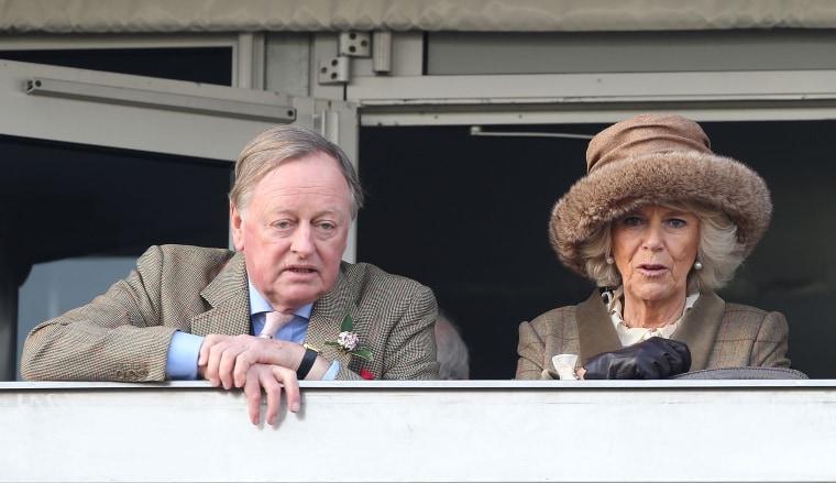 Andrew Parker Bowles OBE and Camilla, Duchess of Cornwall attend Ladies Day