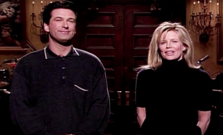 Alec Baldwin has hosted "Saturday Night Live" 17 times, more than anyone else, including once with his then-wife, Kim Basinger.