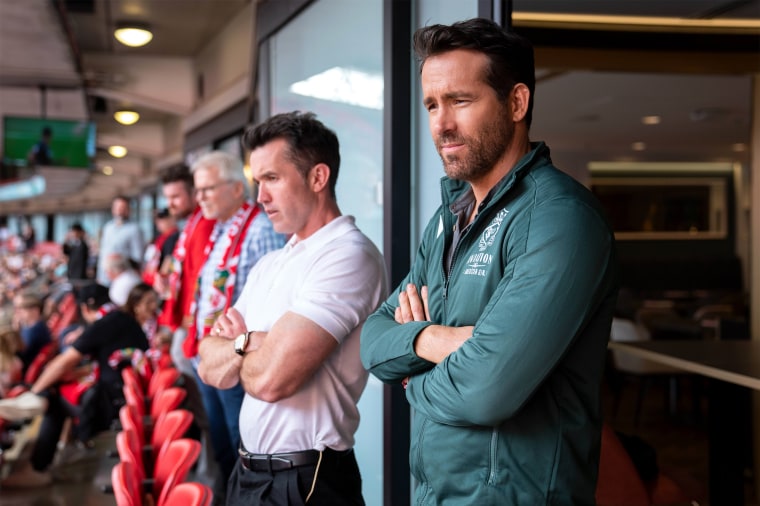 Rob McElhenney and Ryan Reynolds transform from soccer novices to passionate supporters in "Welcome to Wrexham."