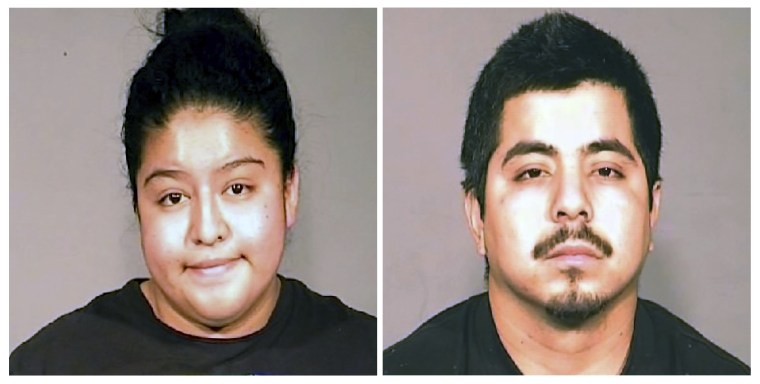 Esta combinación de fotos proporcionadas por el Departamento de Policía de Fresno muestra a Yarelly Solorio-Rivera, de 22 años, a la izquierda, y a su novio Martin Arroyo-Morales, de 26 años.