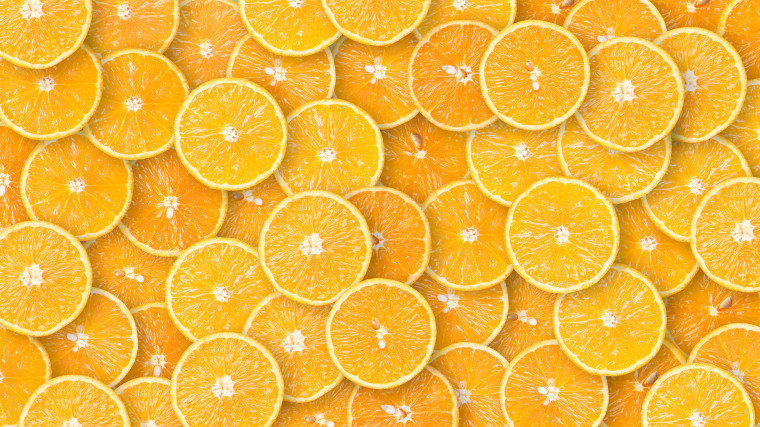 Full Frame Shot Of Orange Slices  Pattern