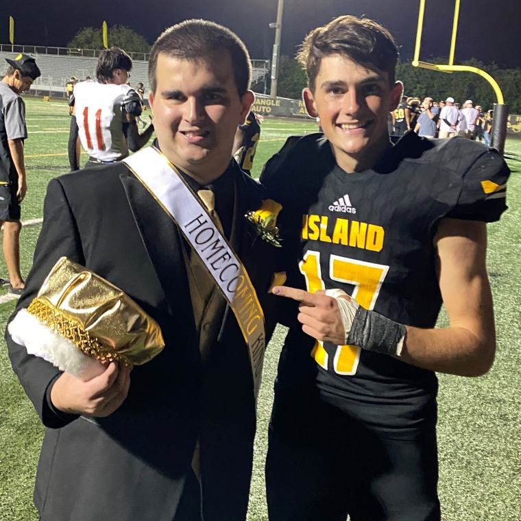 Parks Finney posed for a photo with his friend  James Verpaele.