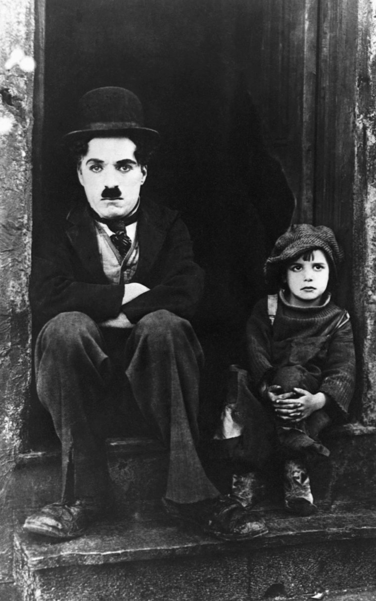 Charlie Chaplin and Jackie Coogan