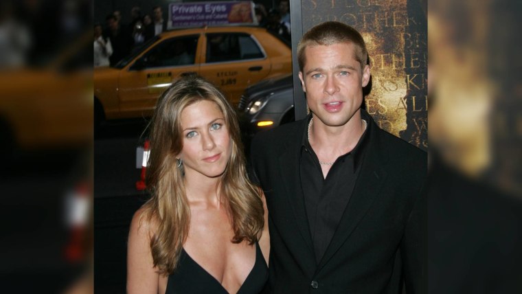 Jennifer Aniston y Brad Pitt en el estreno de 'Troy' en Nueva York, en 2004.