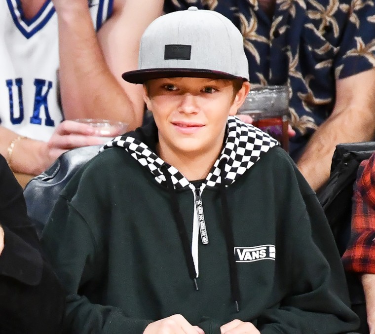 Cayden Wyatt Costner at a basketball game