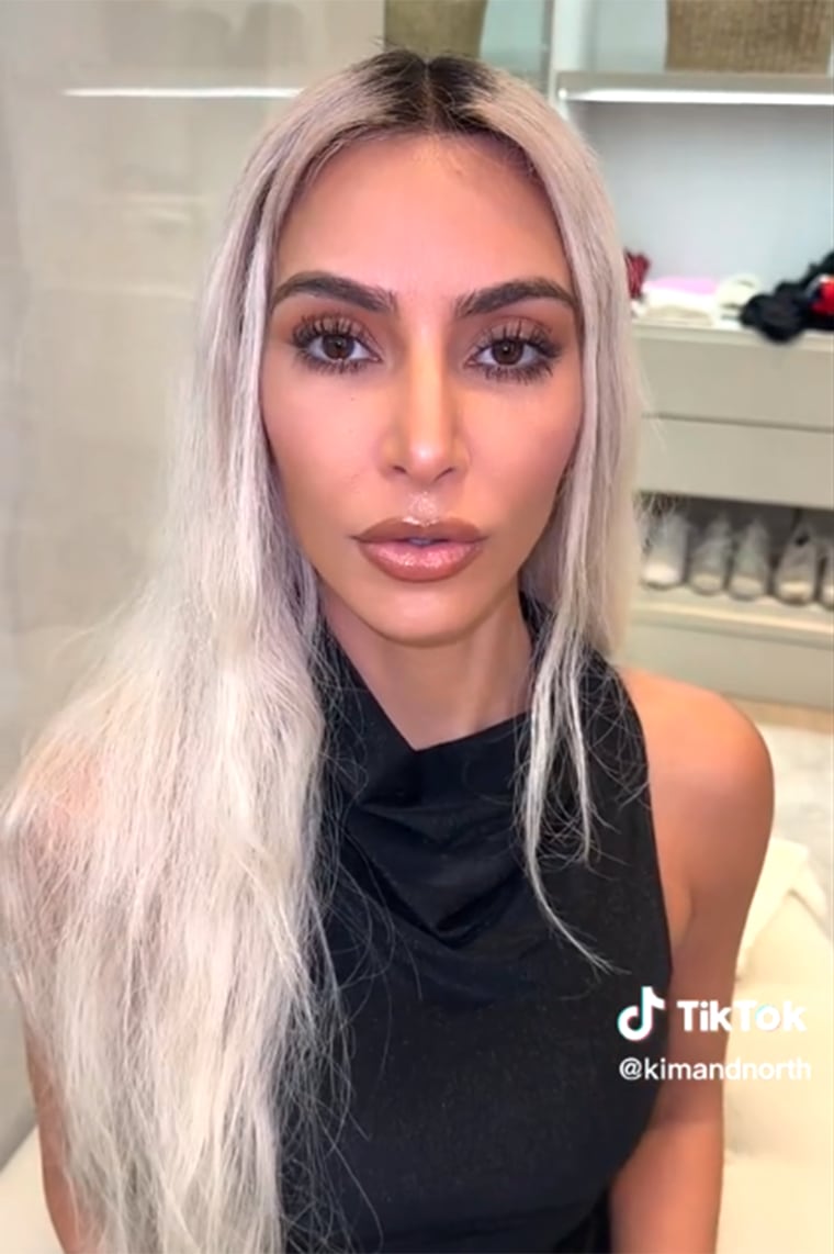 Kim Kardashian's makeup was skillfully applied by her 9-year-old daughter, North. 