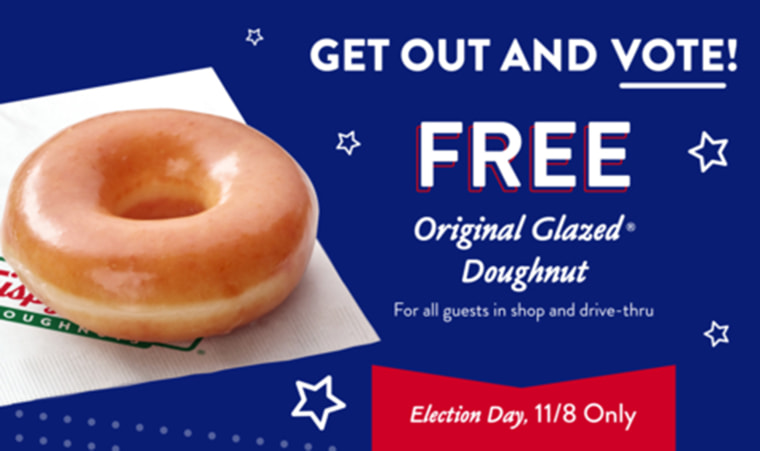 There's a limit of one free doughnut per customer.