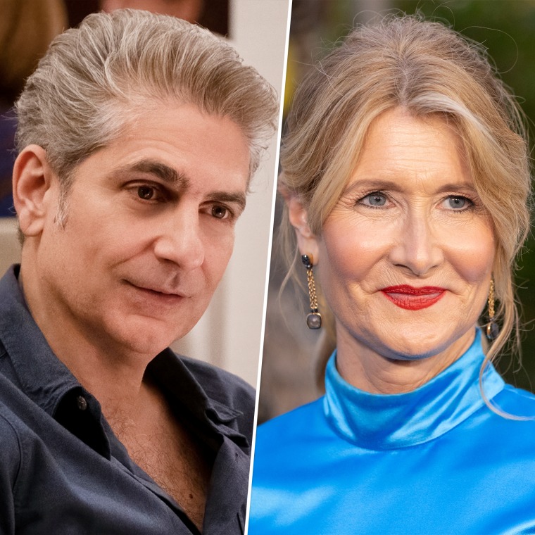 Laura Dern, right, lets Michael Imperioli, left, have it in a profanity-laden phone call in the Season Two premier of HBO's "The White Lotus."