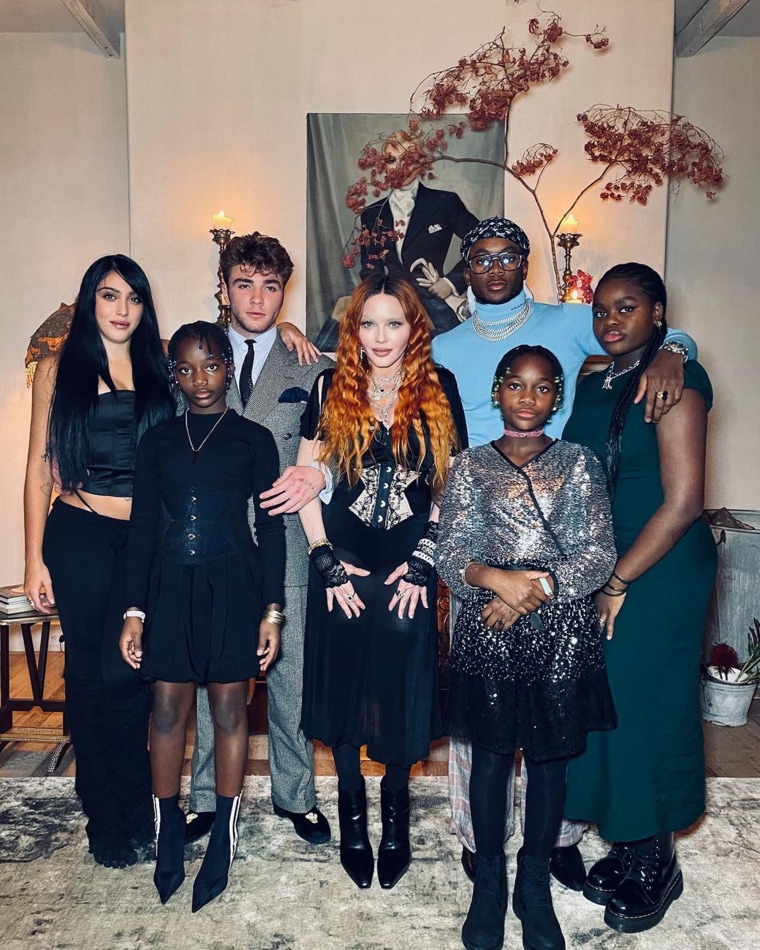 Madonna and her six kids celebrated Thanksgiving together.