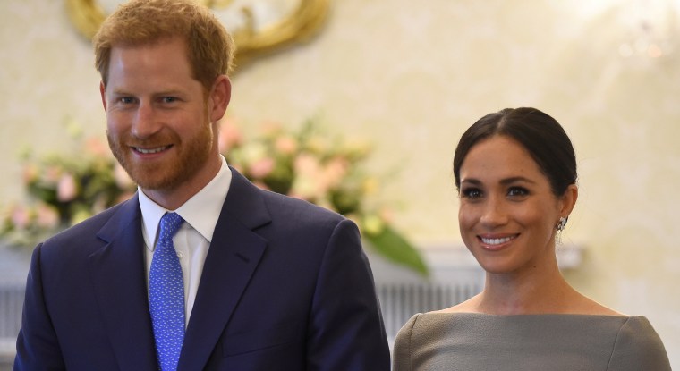 Príncipe Harry y Meghan Markle se reúnen con el presidente de Irlanda, en julio de 2018.