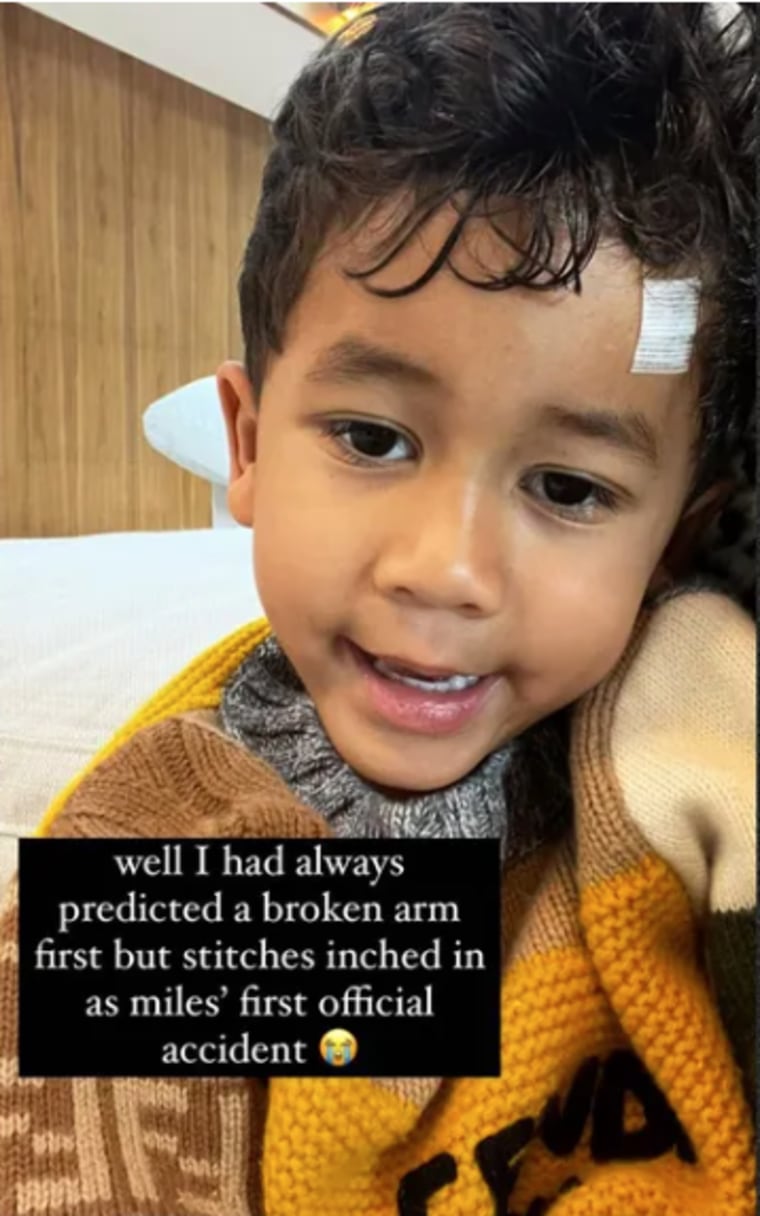 Chrissy Teigen and John Legend's son had his first major accident.