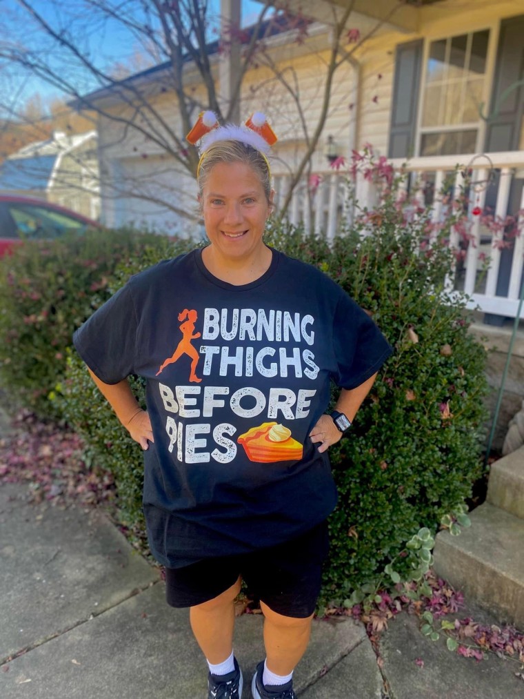 Missy Gillenwater ran a virtual 5k for Thanksgiving. 
