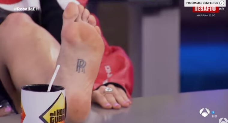 La Rosalía explains her double R tattoo on Spanish TV Show El