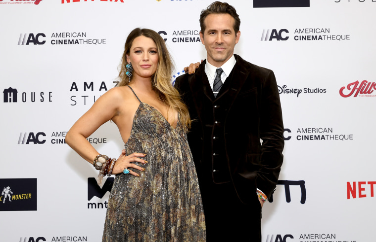 Blake Lively and Honoree Ryan Reynolds at the 36th Annual American Cinematheque Awards.