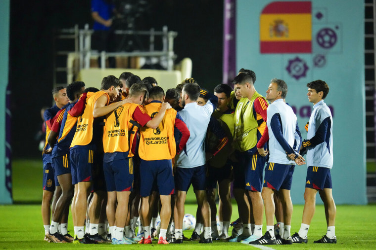 La selección española en Doha, Catar, el 22 de noviembre de 2022. 