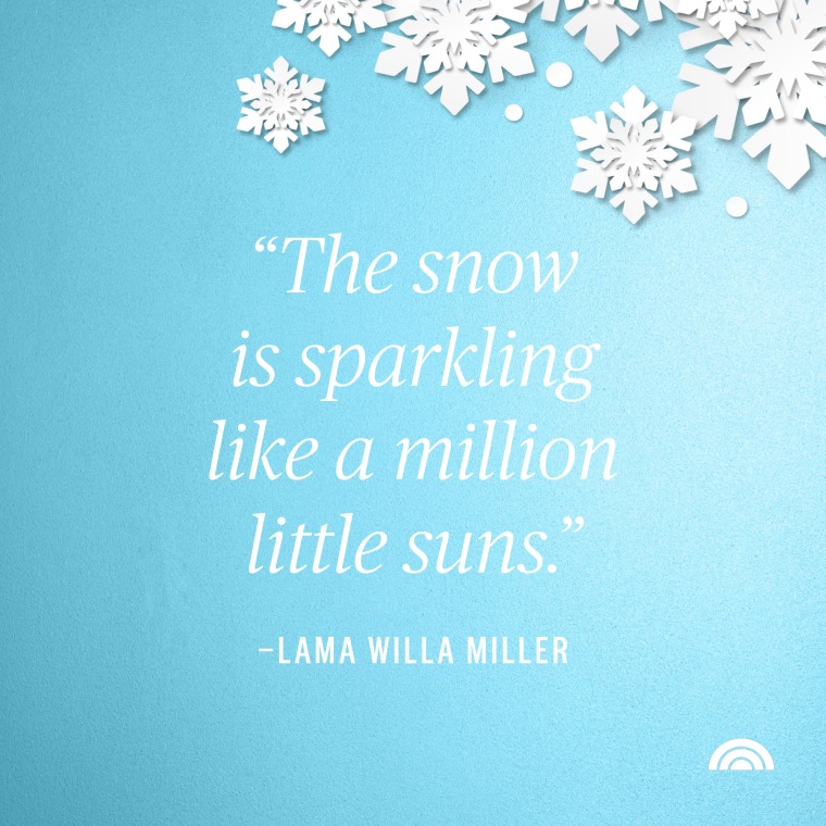 the snow is sparkling like a million little suns 