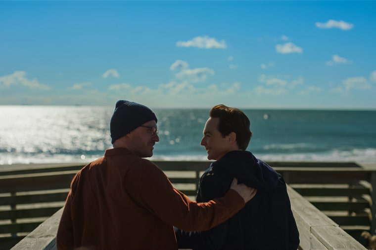Ben Aldridge stars as Kit Cowan and Jim Parsons as Michael Ausiello in director Michael Showalter’s SPOILER ALERT