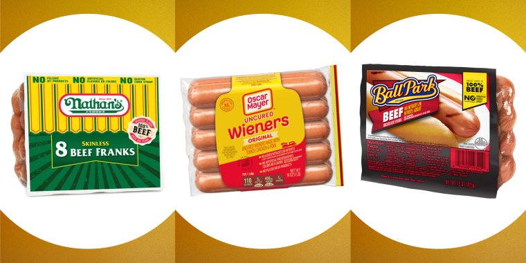 compilation of hot dog packages