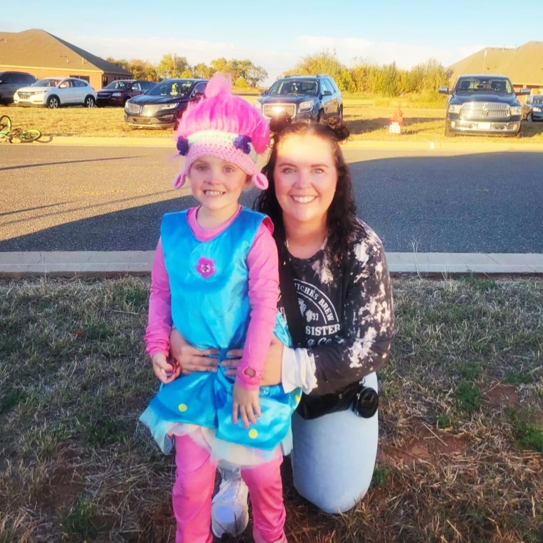 Shelby Templin and her daughter, Jade, pictured on Halloween day.