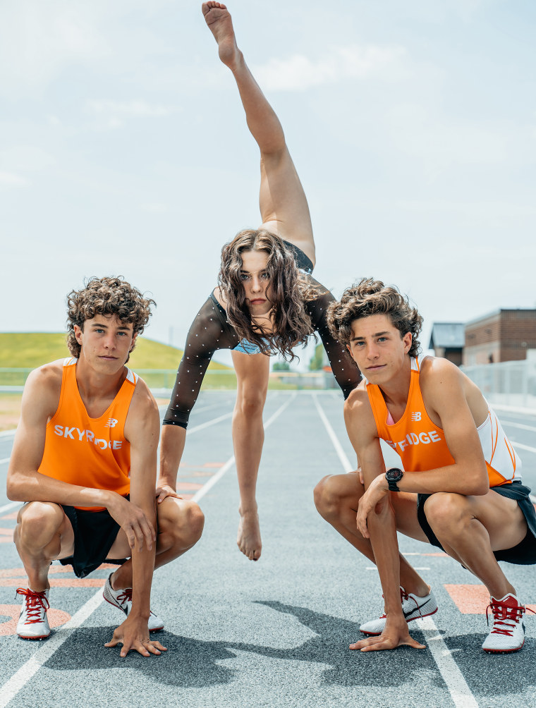 Davin and Creed are cross country runners, while their sister, Sage, is a gymnast.