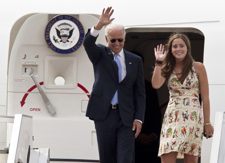 joe Biden with his granddaughter, Naomi Biden
