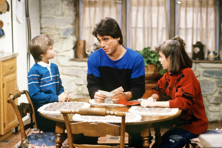 Tony Danza as Tony Micelli, Alyssa Milano as Samantha, and Danny Pintauro as Jonathan in the 1984 sitcom "Who's the Boss?"