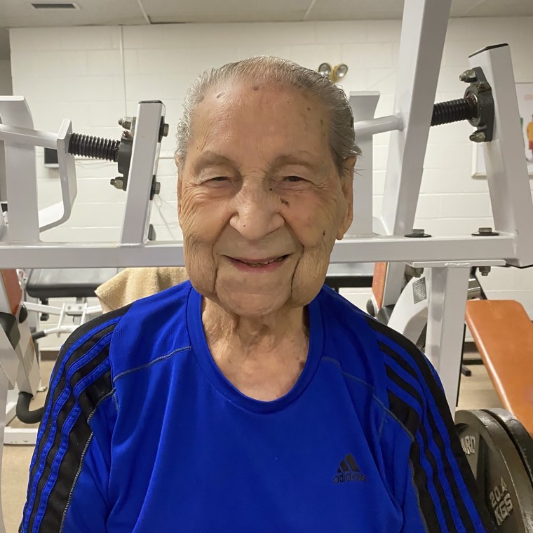 Les Savino was born in August 1922. At 100, he spends five days a week working out at the gym.