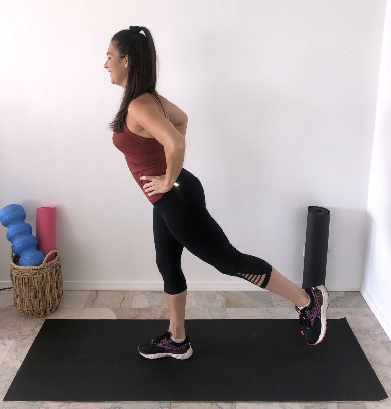 Standing leg lift to the back