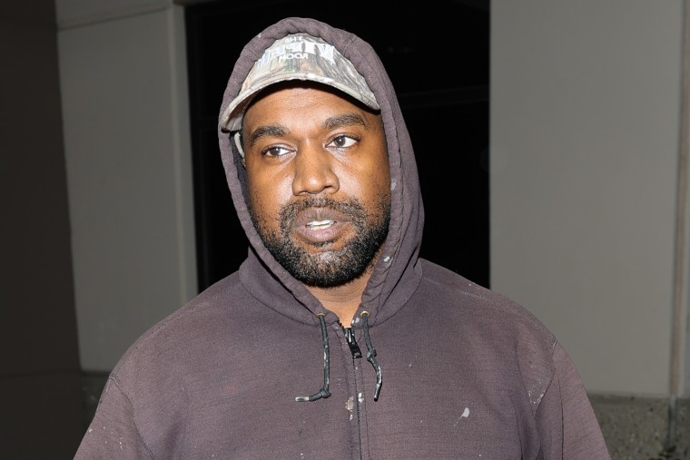 Kanye West is seen on October 21, 2022 in Los Angeles, California.