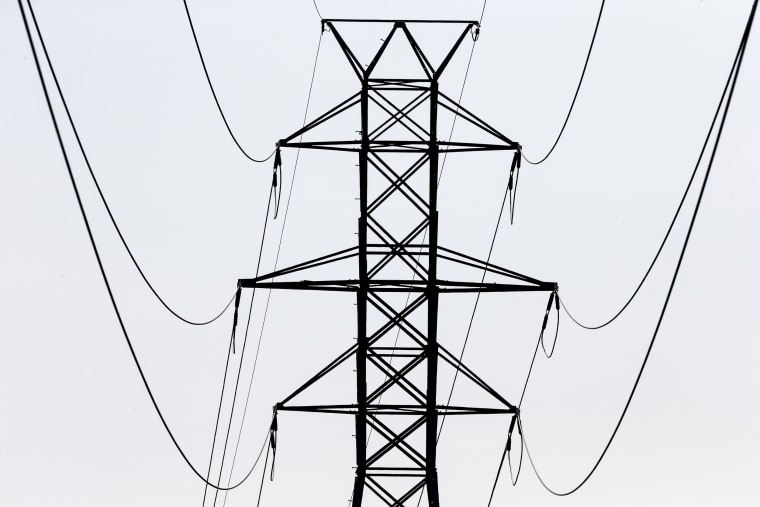 Power lines near Hillsborough, N.C., on Aug. 14, 2018.