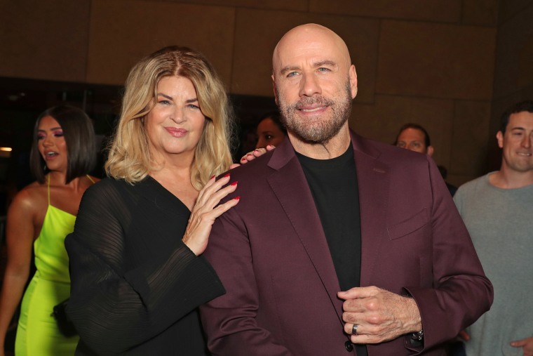 Kirstie Alley and John Travolta at the premiere of "The Fanatic" in 2019.