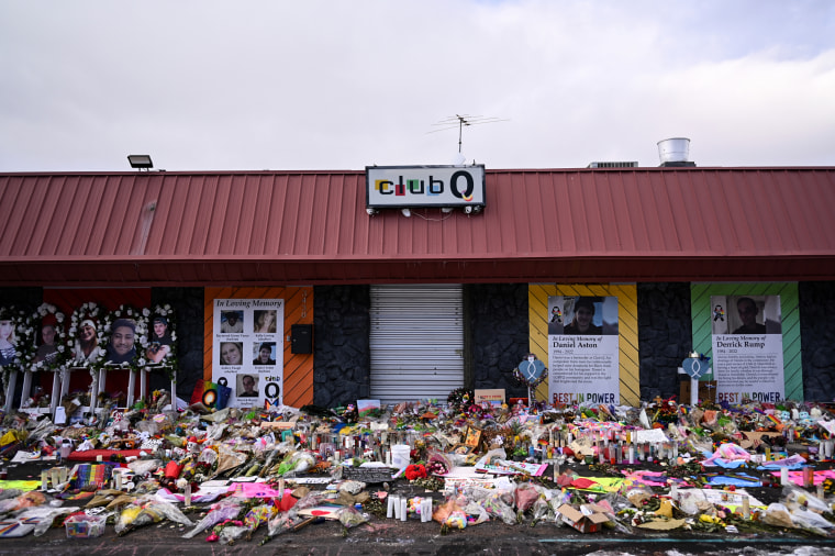 A memorial outside Club Q in Colorado Springs, Colo., on Nov. 29, 2022.