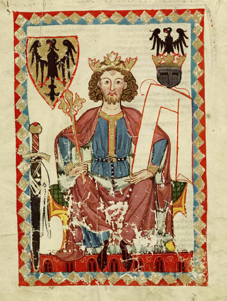 Henry VI (1165-1197), Holy Roman Emperor (From the Codex Manesse), Between 1305 and 1340. Artist: Anonymous