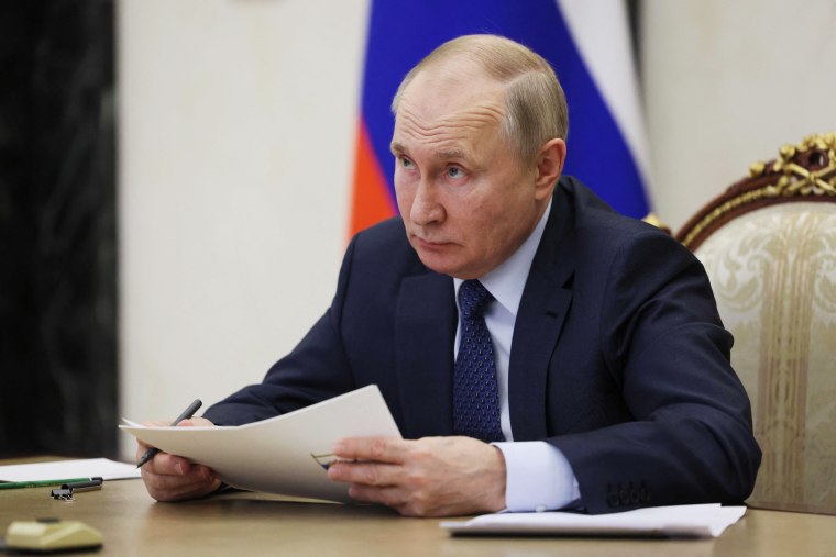 Putin meeting at the Kremlin on Wednesday. 