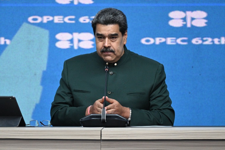 Nicolas Maduro during a meeting for the 62th anniversary of the Organization of the Petroleum Exporting Countries (OPEC) in Caracas, Venezuela
