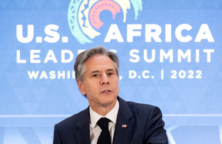 Antony Blinken during the US - Africa Leaders Summit at the State Department in Washington