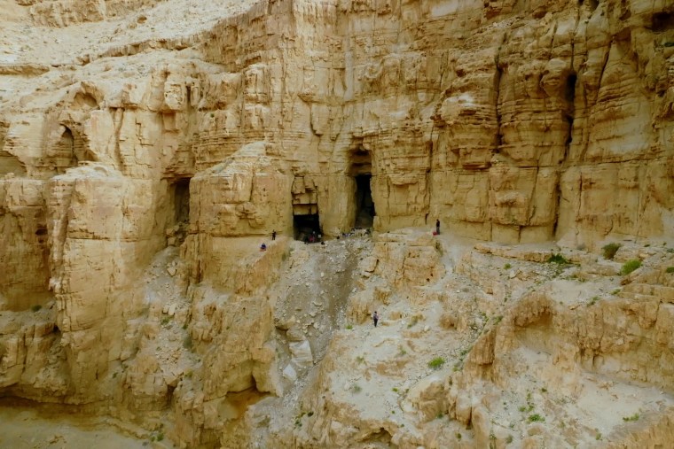 The Muraba’at cave where the coins were discovered. 