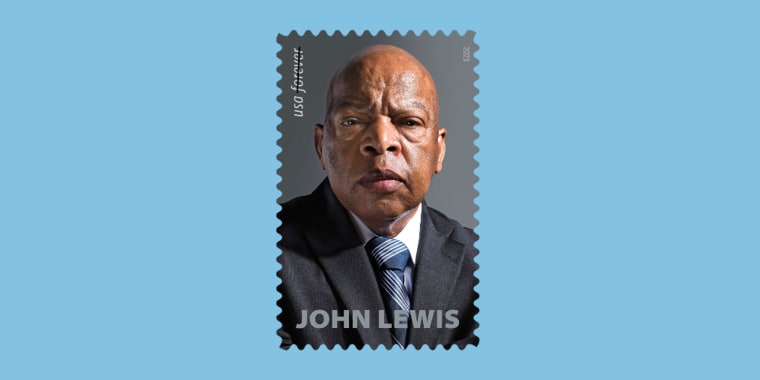 The John Lewis stamp on a blue background.