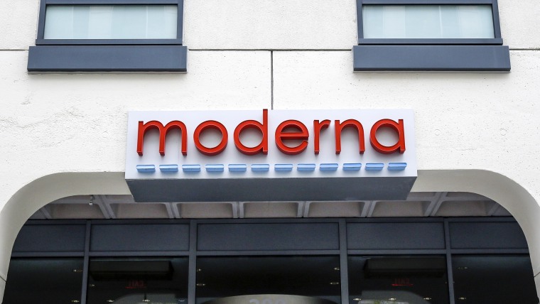 A Moderna building in Cambridge, Mass., on May 18, 2020.